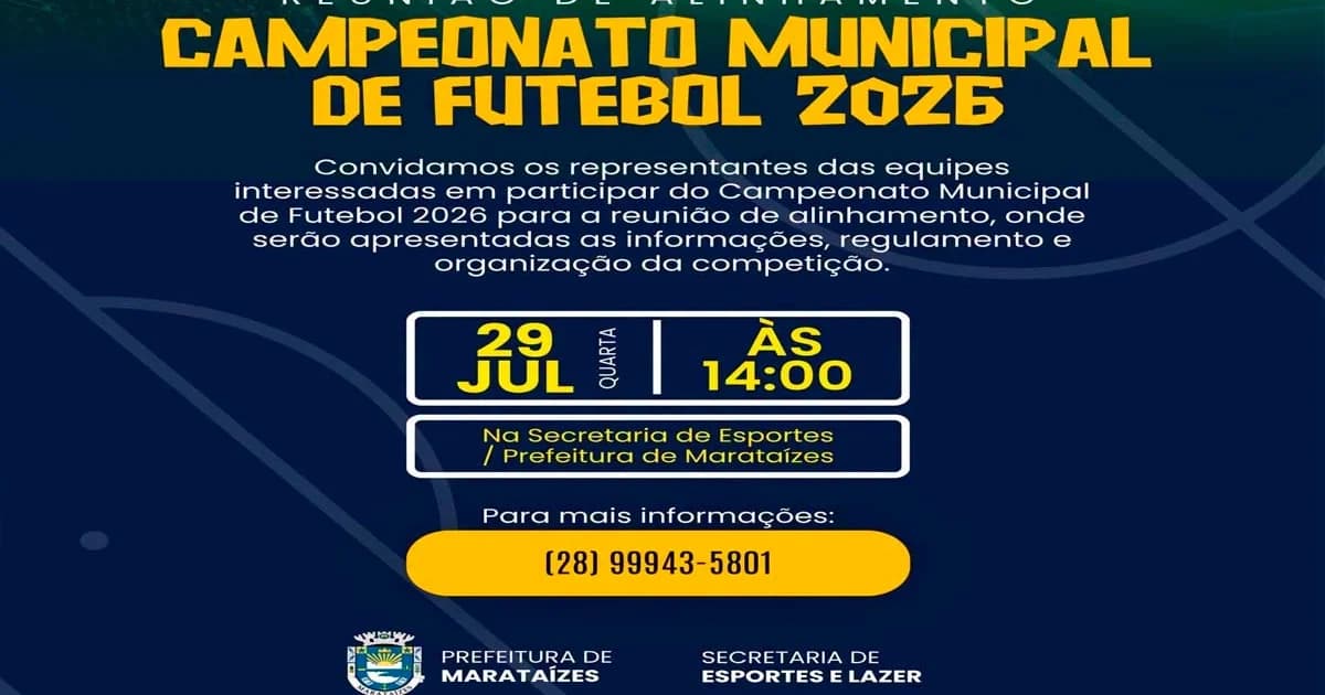 Marataízes Define Caminhos para o Campeonato Municipal de Futebol 2026