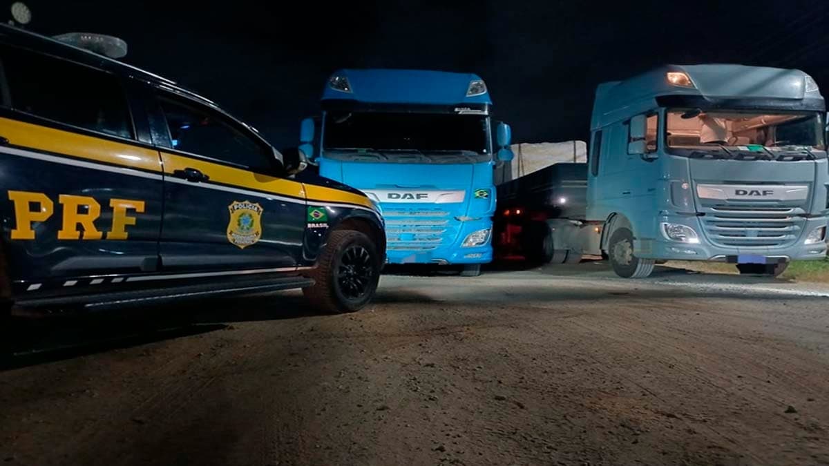 PRF intercepta caminhões com placas clonadas em rodovia no Espírito Santo