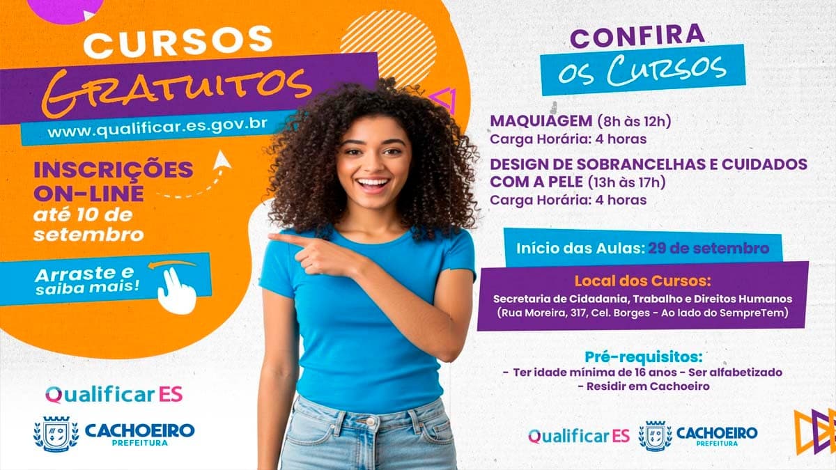Cachoeiro Oferece Cursos Gratuitos de Beleza e Bem-Estar