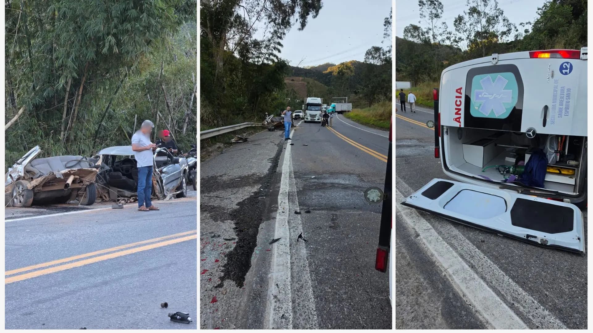 Tragédia na BR-262: Bebê de 11 meses morre após acidente