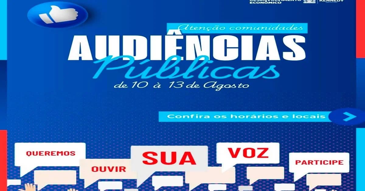 Orçamento 2027: Presidente Kennedy Abre Espaço para Opinião Pública