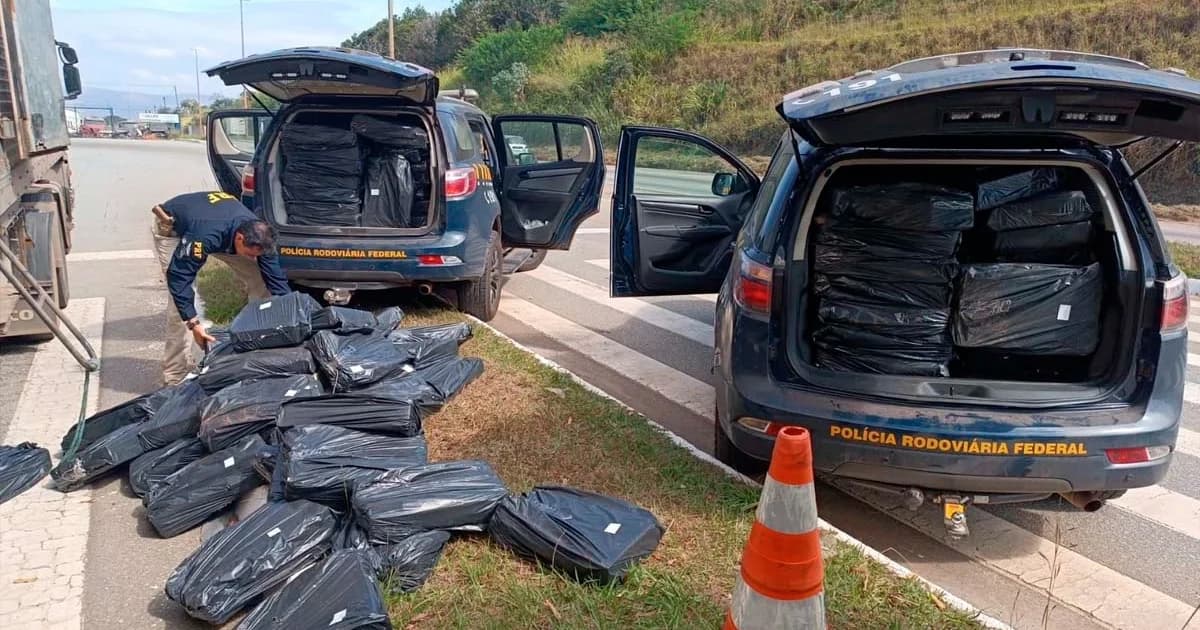 PRF apreende cerca de duas toneladas de maconha na BR-262; carga tinha destino ao ES