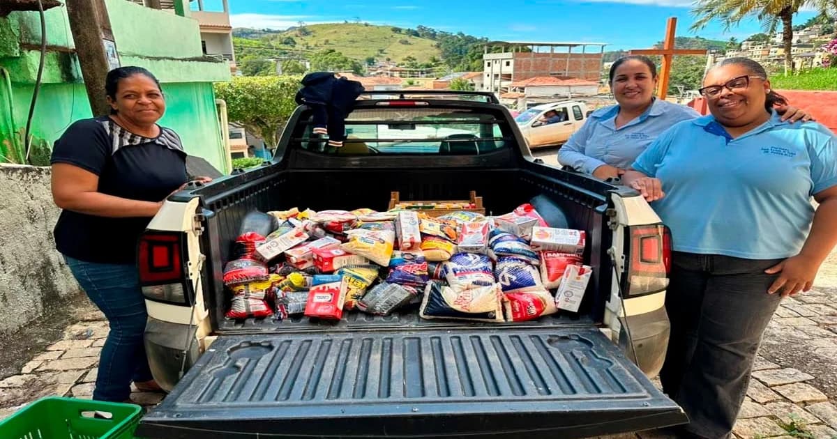 Alimentos arrecadados na Corrida de Santo Antônio são entregues a famílias carentes em Atílio Vivacqua