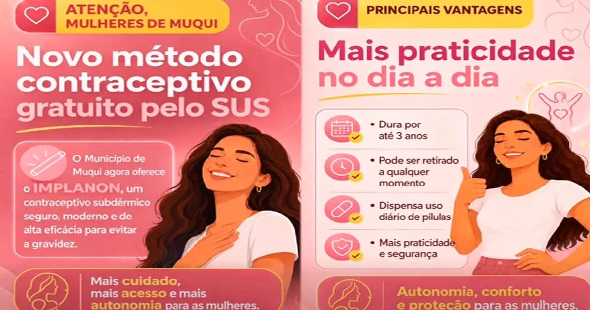Muqui Amplia Acesso à Saúde com Implante Contraceptivo Gratuito