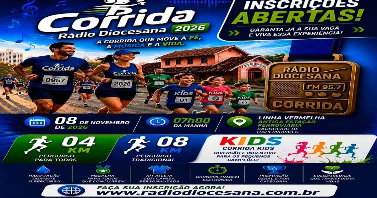 Corrida da Rádio Diocesana Abre Inscrições em Cachoeiro