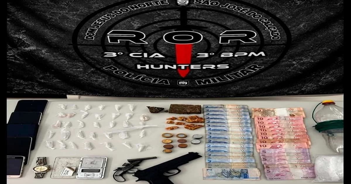 Tráfico Desarticulado: PM Prende Trio e Apreende Drogas e Armas em São José do Calçado
