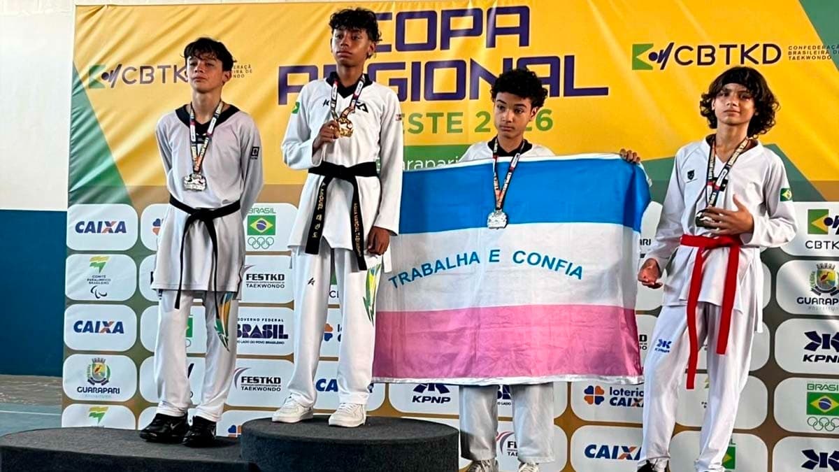 Atletas capixabas conquistam pódio na Copa Sudeste de Taekwondo em Guarapari
