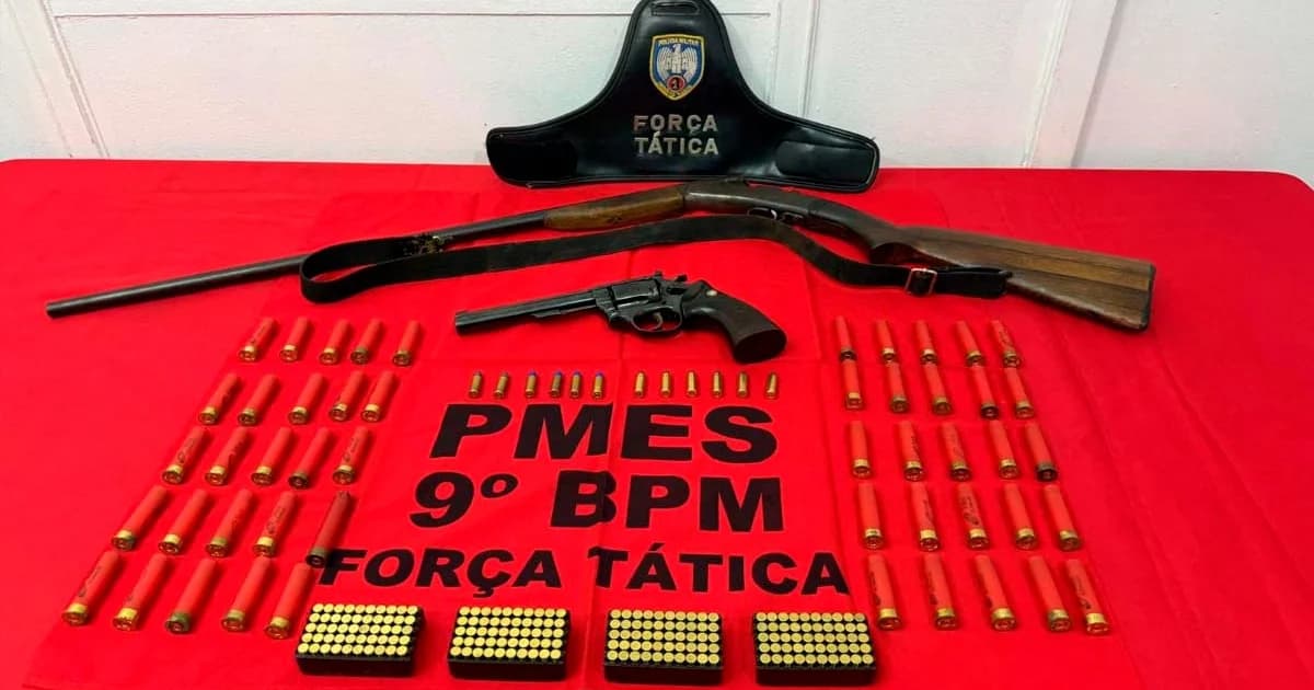 Operação Policial Flagrante: Homem Preso com Armas e Munições em Cachoeiro de Itapemirim