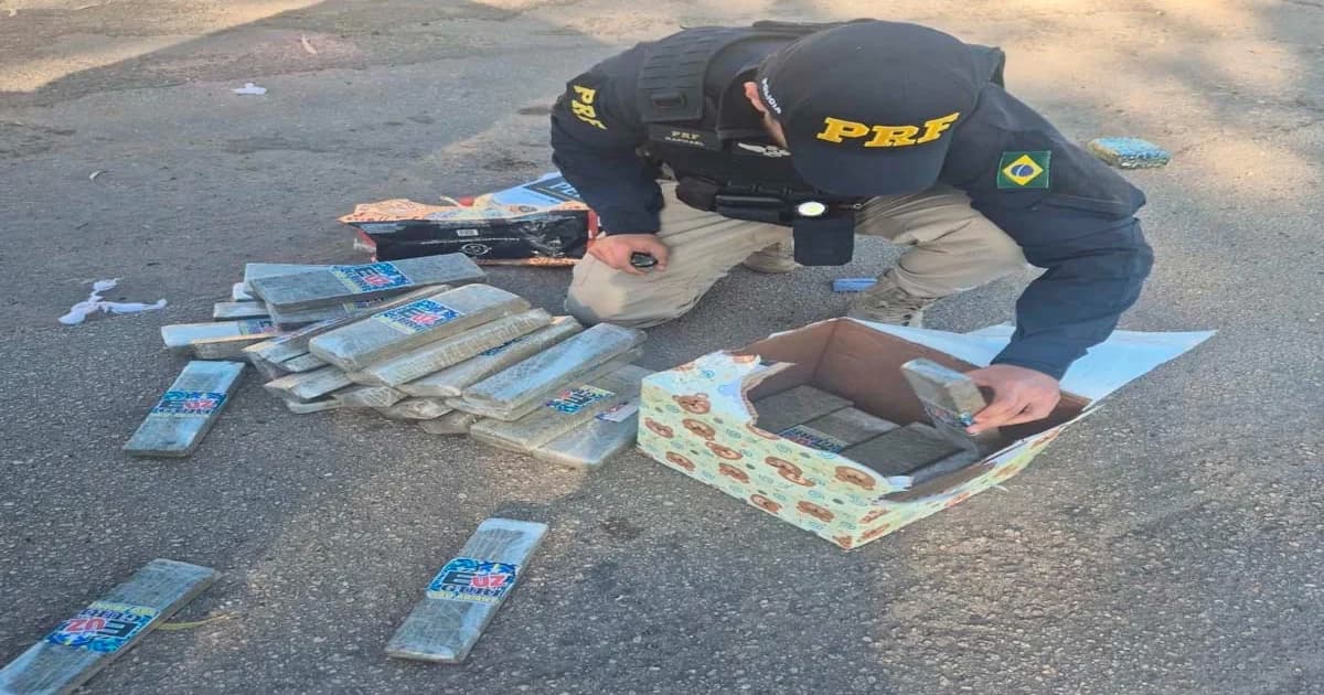 PRF apreende drogas que seriam levadas para o Espírito Santo na BR-101 e prende casal em flagrante