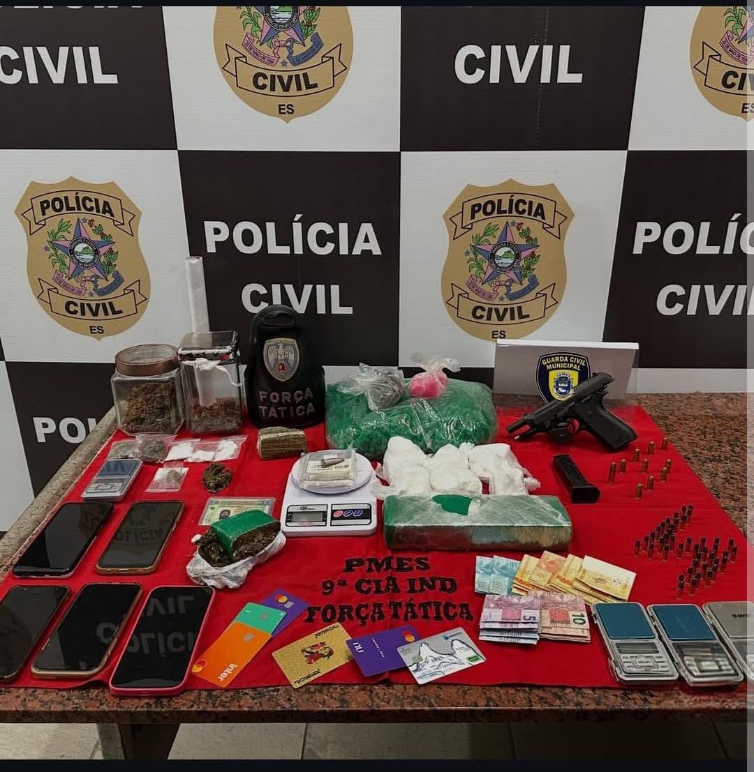 Operação da Polícia Civil prende quatro suspeitos por sequestro, extorsão e tráfico em Marataízes