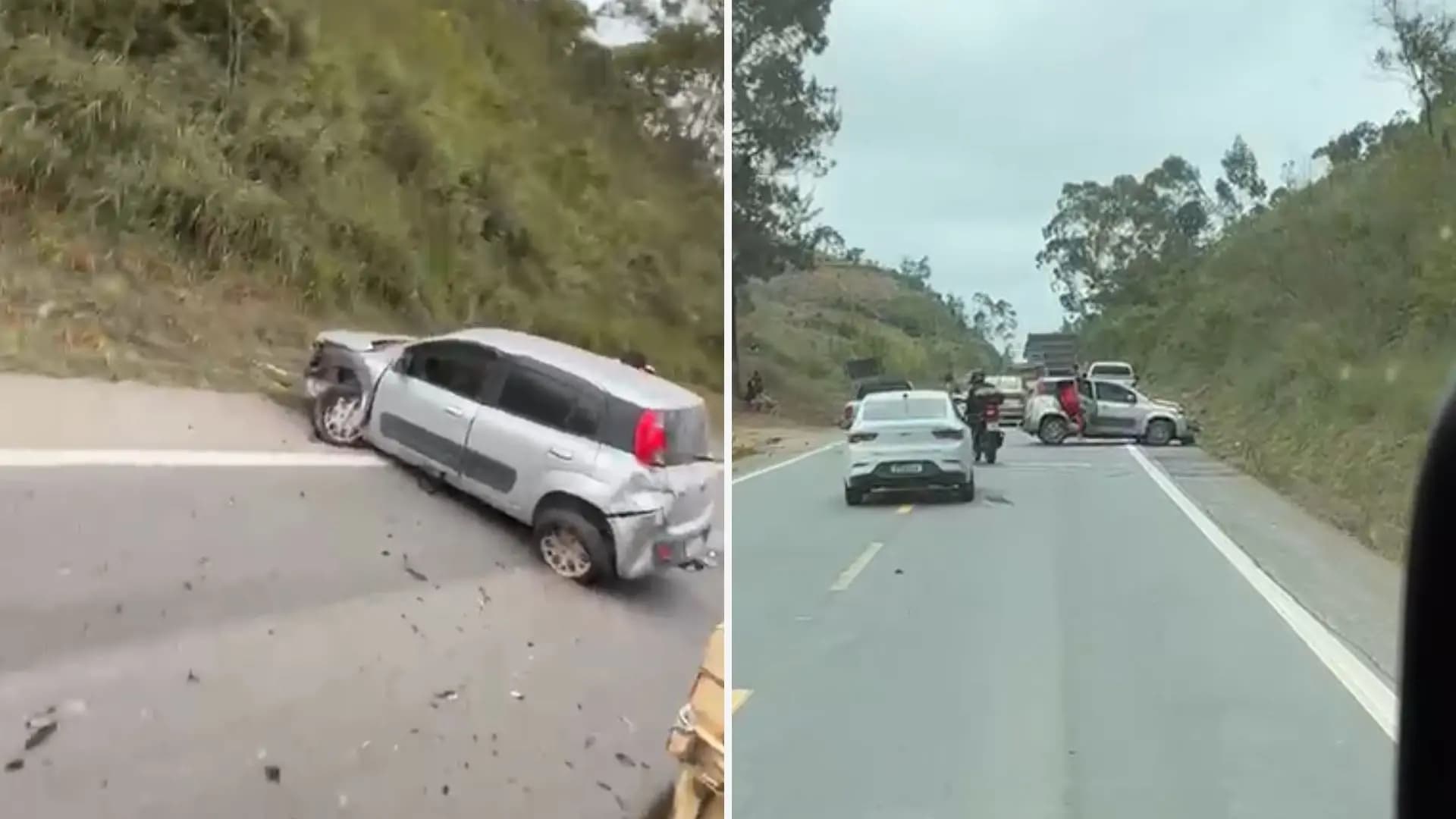 Acidente na BR 262 deixa feridos leves em Ibatiba