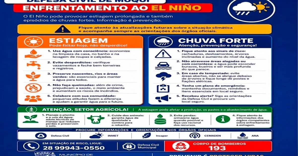 Muqui Alerta População para Riscos do El Niño