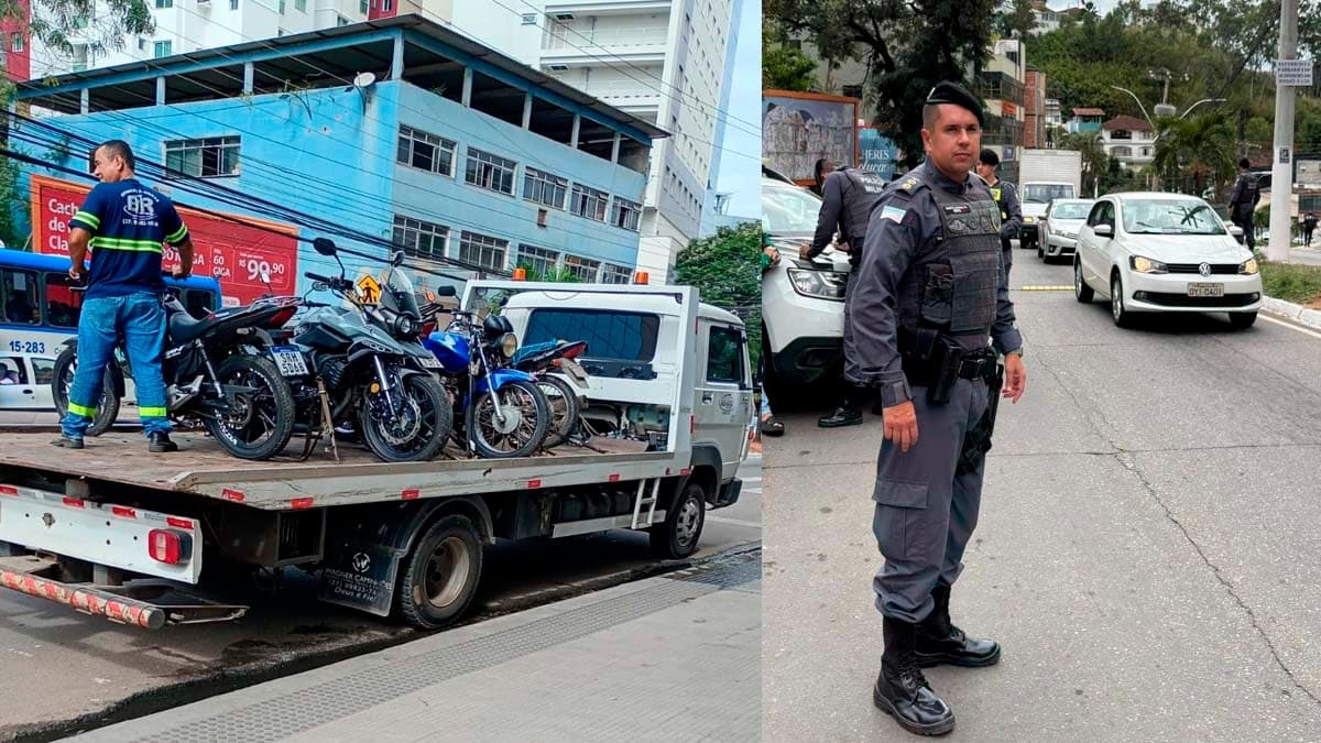 Blitz em Cachoeiro apreende motos e aplica 35 multas em apenas uma hora e meia