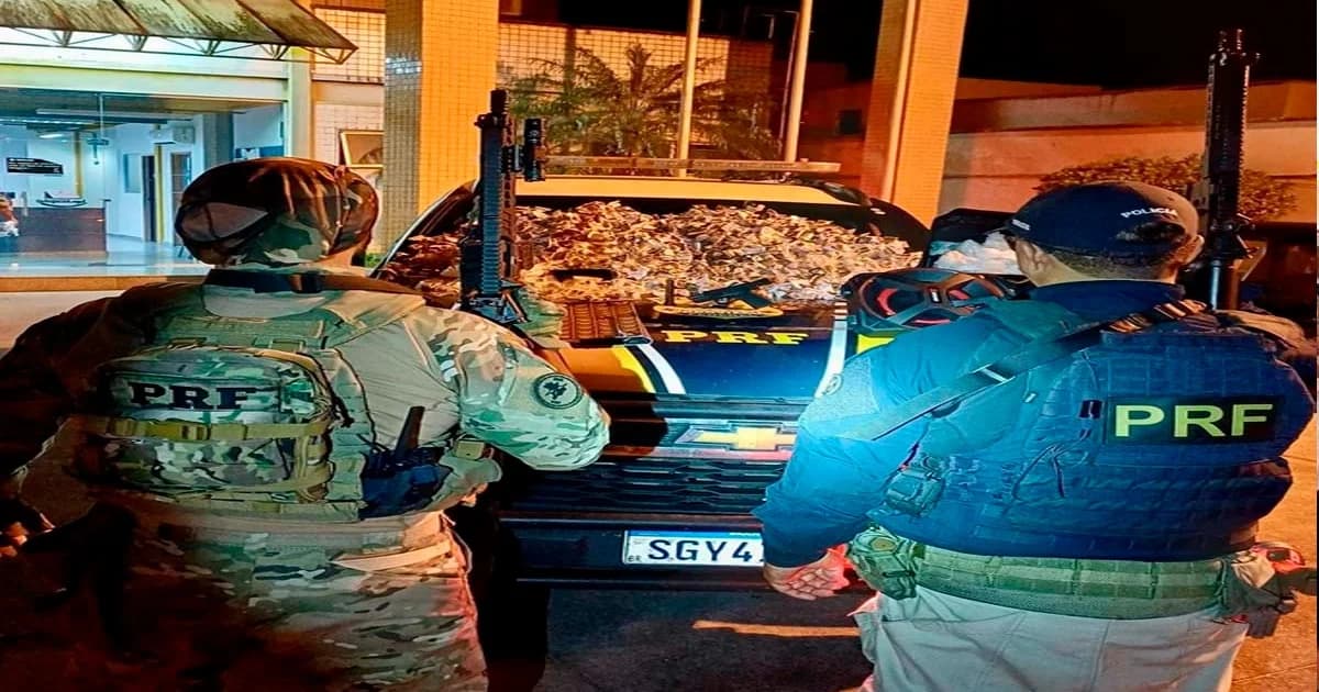 PRF apreende drogas e arma em operação contra tráfico com destino ao Espírito Santo