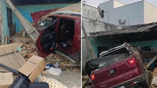 Carro Desgovernado Invade Residência na BR-101